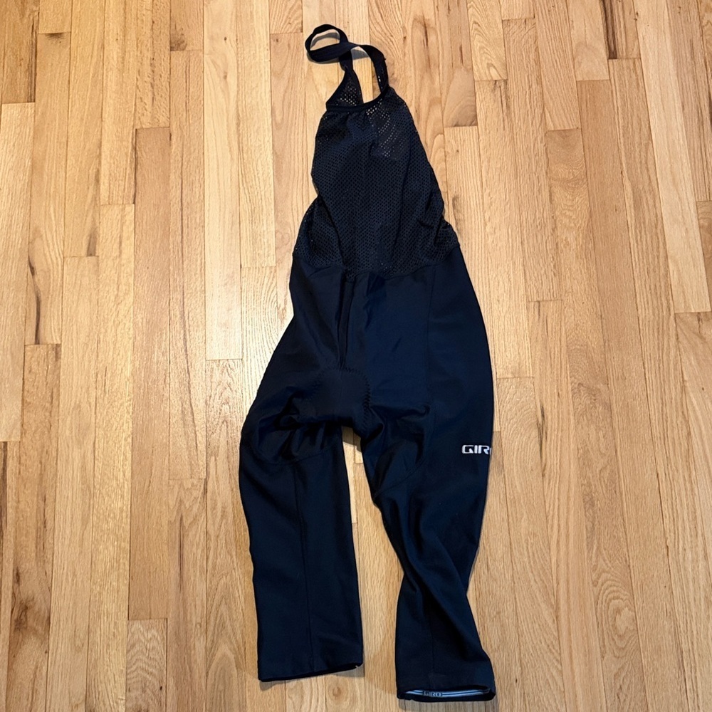 Giro Black Mesh Halter Padded Cycling Bib Sz L